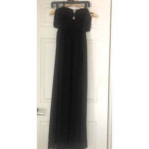 Bcbgeneration Black Strappy Chiffon Dress